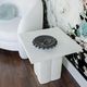 TOV Furniture Kayla White Faux Plaster Indoor/Outdoor Side Table-1