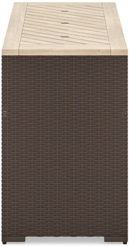 homestyles® Palm Springs Brown Outdoor Sofa Table with Removeable Top -2