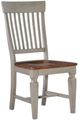 John Thomas Furniture® Vista Dining Hickory/Stone Slat Back Side Chair-0
