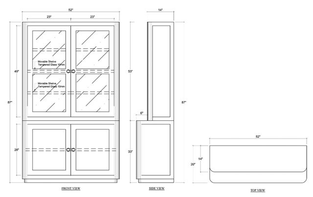 Bramble Customizable Corte Display Cabinet-1