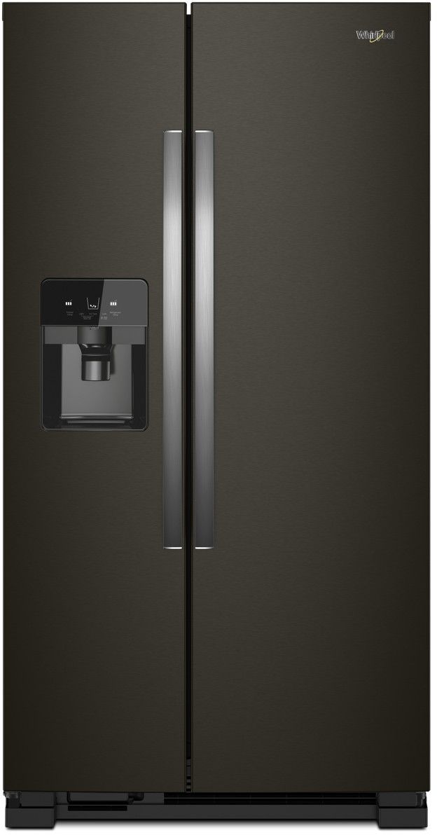 Whirlpool® 36 in. 24.6 Cu. Ft. Fingerprint Resistant Black Stainless Side-by-Side Refrigerator-0
