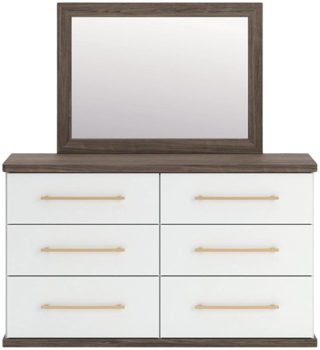 Signature Design by Ashley® Kendanport Brown/White Dresser and Mirror-1