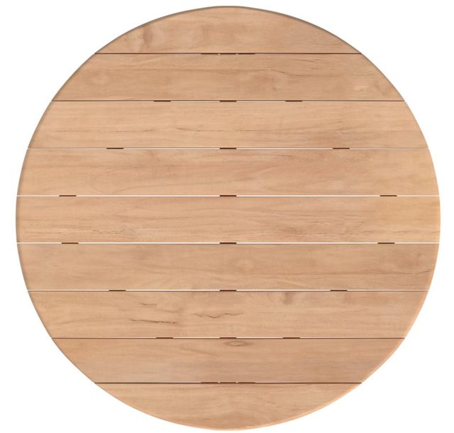 Sunset West Natural Teak 56'' Round Outdoor Dining Table-3