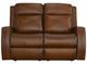 Flexsteel® Mustang Rust Power Reclining Loveseat with Power Headrests-1