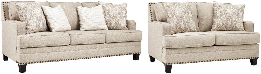 Benchcraft® Claredon 2-Piece Linen Living Room Set