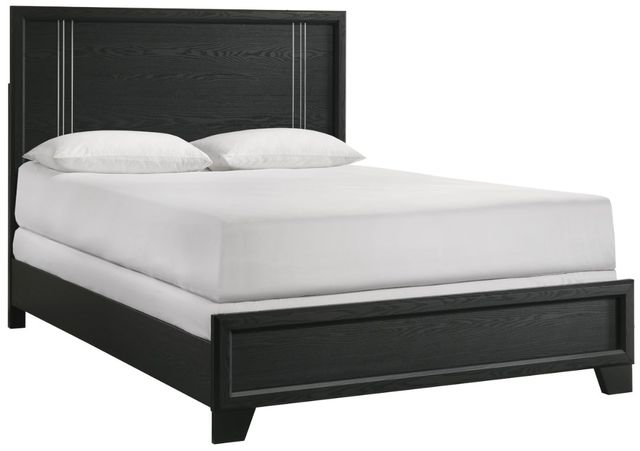 Crown Mark Charlie Charcoal Full Panel Bed-0