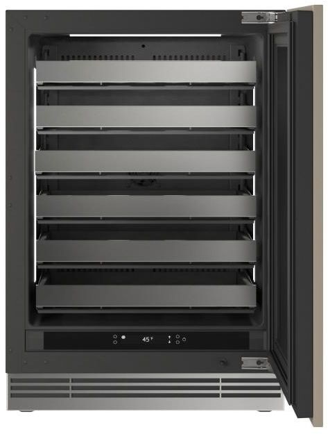 U-Line®  Home Collection 24" 5.1 Cu. Ft. Panel Ready Wine Refrigerator with Solid Door-2