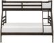 Homelegance® Darden Dark Brown Twin over Full Youth Bunk Bed-3