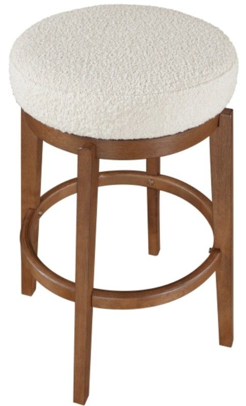Homelegance® Lily Brown/White Swivel Bar Stool-3