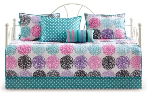 Olliix by Mi Zone Carly 6 Piece Purple Daybed Reversible Set-0