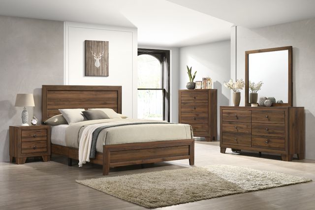 Crown Mark Millie Brown Cherry Nightstand-1