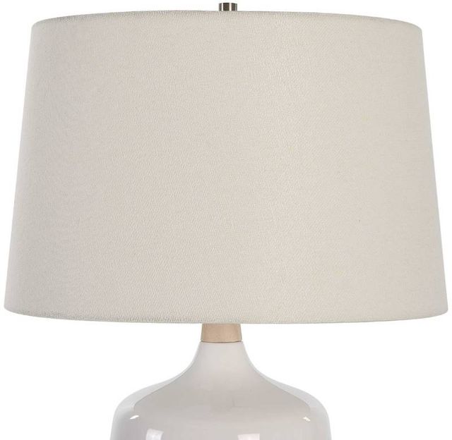 Uttermost® Opal Gloss Beige/White Table Lamp-4