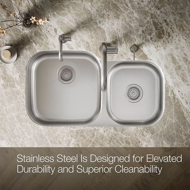 KOHLER® Undertone® Stainless Steel 35" Undermount Double-Bowl Kitchen Sink-3