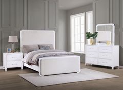 Coaster® Anastasia 4-Piece Pearl White Queen Bedroom Set