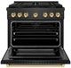 ZLINE Paramount 36" 5.2 cu. ft. Black Satin Stainless Steel Paramount Dual Fuel Range with 6 Burner DuoPro™ Cooktop and Electric Convection Oven-3