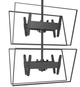 Chief® Professional AV Solutions Black FUSION™ Large Back To Back Stacked Ceiling Mount-0