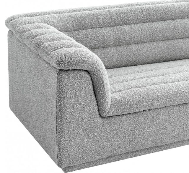 Meridian Furniture Cascade Gray Boucle Fabric Sofa-3
