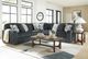 Signature Design by Ashley® Midnight-Madness 3-Piece Gunmetal L-Shape Sectional-1