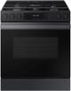 Samsung Bespoke 30" Matte Black Steel Slide-In Gas Range-0