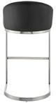 Armen Living Katherine Black/Brushed Stainless Steel Counter Stool-4