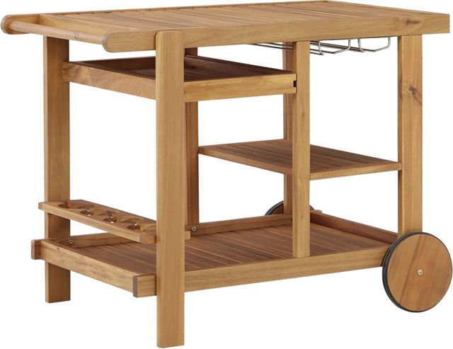 Signature Design by Ashley® Kailani Light Brown Serving Cart-2