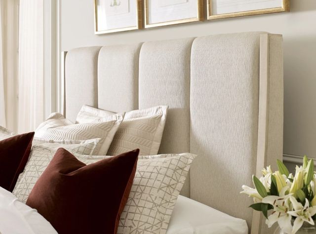 American Drew® Lenox Siena Alabaster King Upholstered Panel Bed-2