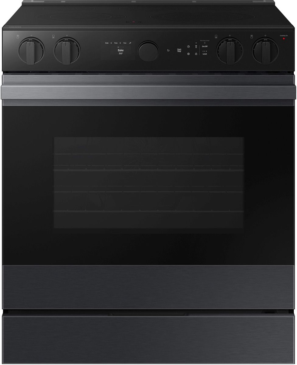 Samsung Bespoke 30" Matte Black Steel Slide In Electric Range
