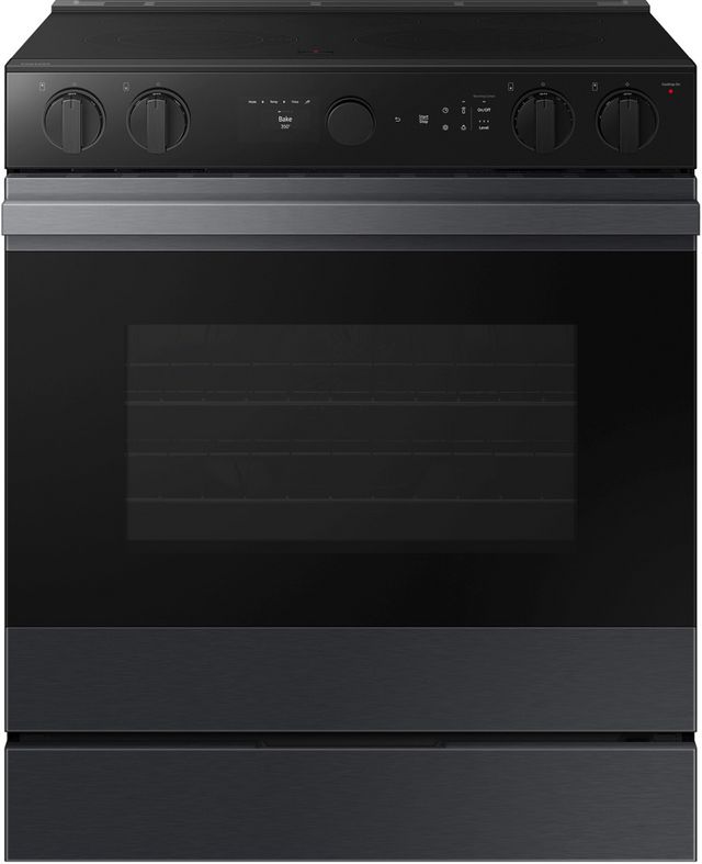 Samsung Bespoke 30" Matte Black Steel Slide In Electric Range-0