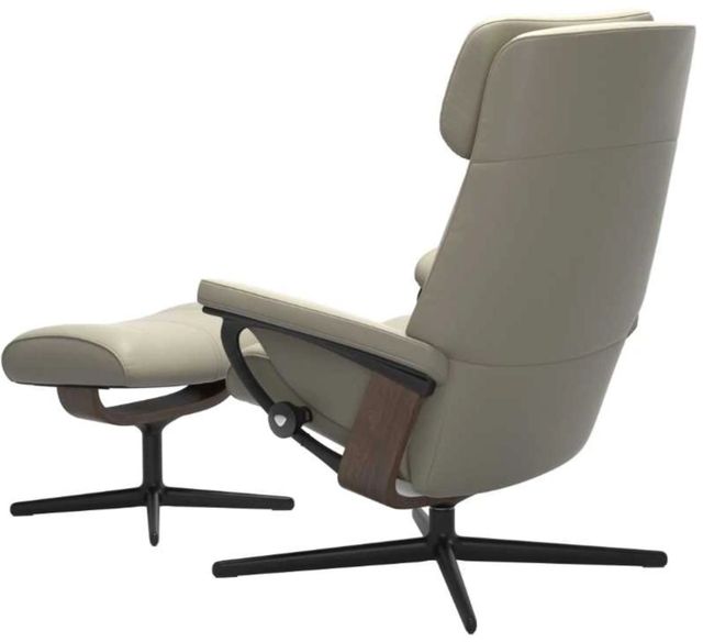 Stressless® by Ekornes® Customizable Paul Large Cross Base Manual Recliner with Ottoman-2
