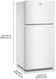 Réfrigérateur à congélateur supérieur de 30 po Whirlpool® de 19.3 pi³ - Blanc-2