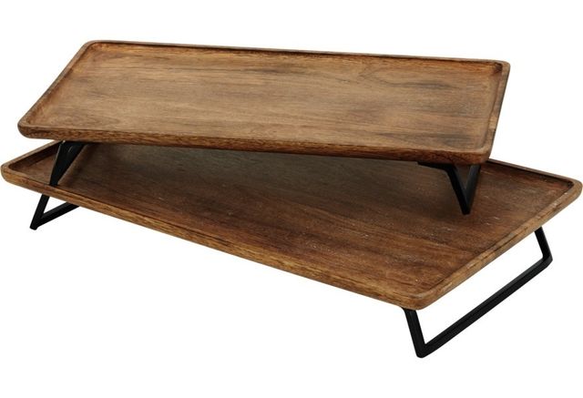 Signature Design by Ashley® Kaleena 2-Piece Brown/Black Tray Set-1