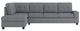 Homelegance® Maston 2-Piece Dark Gray Right-Arm Facing Reversible Sectional-4