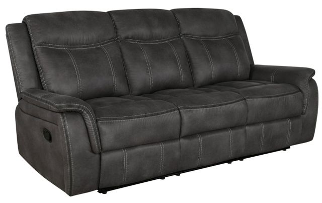 Coaster® Lawrence 2-Piece Charcoal Manual Reclining Living Room Set-4