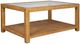 Uttermost® Kensing Glass Top Coffee Table with Natural Base-0