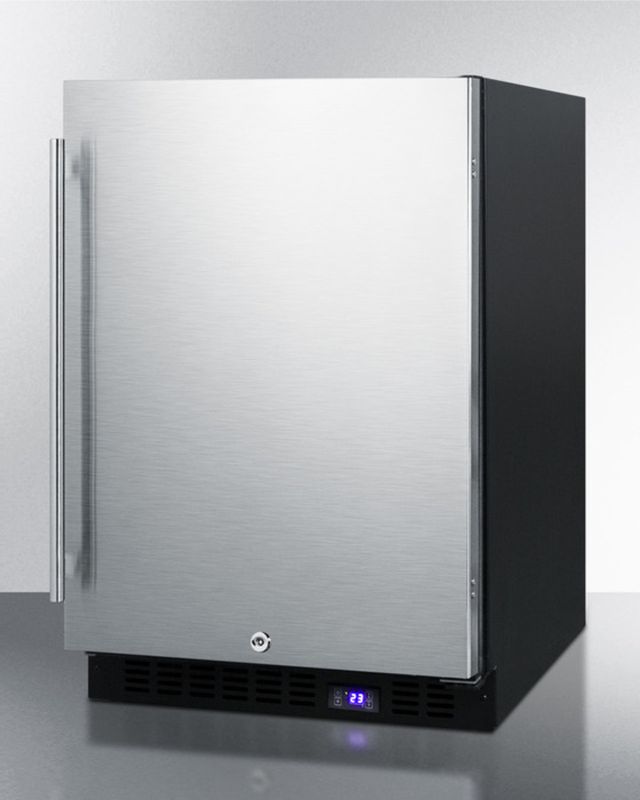 Summit® 4.7 Cu. Ft. Stainless Steel Upright Freezer-1