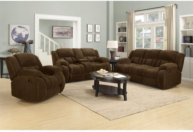 Coaster® Weissman Chocolate Reclining Sofa-2