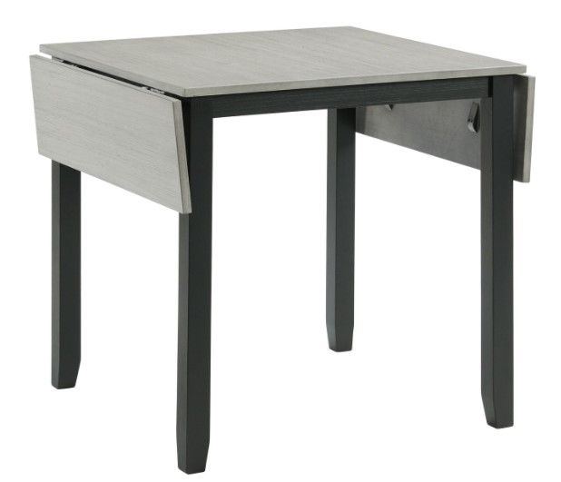 Elements International Martin 3-Piece Gray/Black Dining Table Set-3