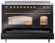 Ilve® Nostalgie II Series 48" Glossy Black Pro Style Induction Range-4