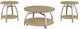 Coaster® Dacre 3-Piece Greige Coffee Table with Satin Nickel Base-0
