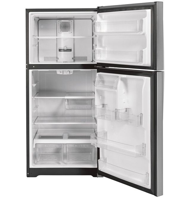 GE® 33" 21.9 Cu. Ft. Fingerprint Resistant Stainless Steel Top Freezer Refrigerator-2