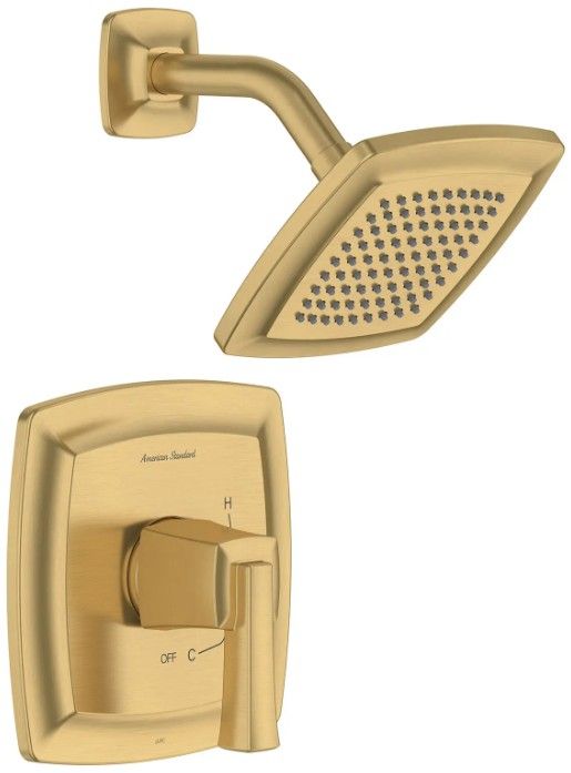 American Standard Townsend® Brushed Cool Sunrise Shower Trim Kit with Water-Saving Showerhead and Lever Handle-0