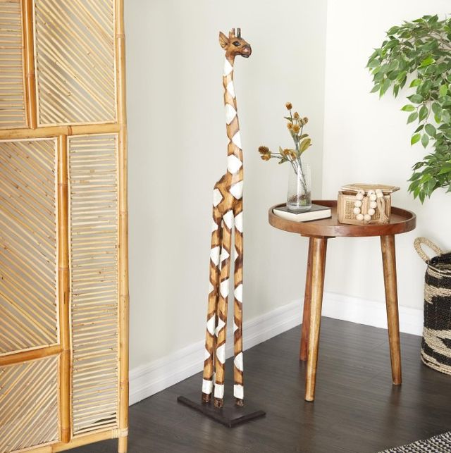 Deco Marche Brown Giraffe Sculpture-3