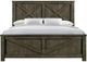 Elements International Maverick Antique Gray King Panel Bed-1