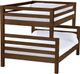 Crate Designs™ Furniture Brindle Full XL/Queen Tall Ladder End Bunk Bed-0