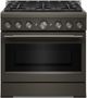 KitchenAid® 36" Black Ore 6 Burner Pro Style Gas Range with No Preheat Air Fry Mode-0