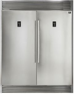 FORNO® Alta Qualita 61 in. 27.6 Cu. Ft. Stainless Steel Built In Side-by-Side Refrigerator