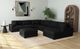 Elements International Arizona 7-Piece Steno Black Right-Arm Facing Sectional and Chaise-1