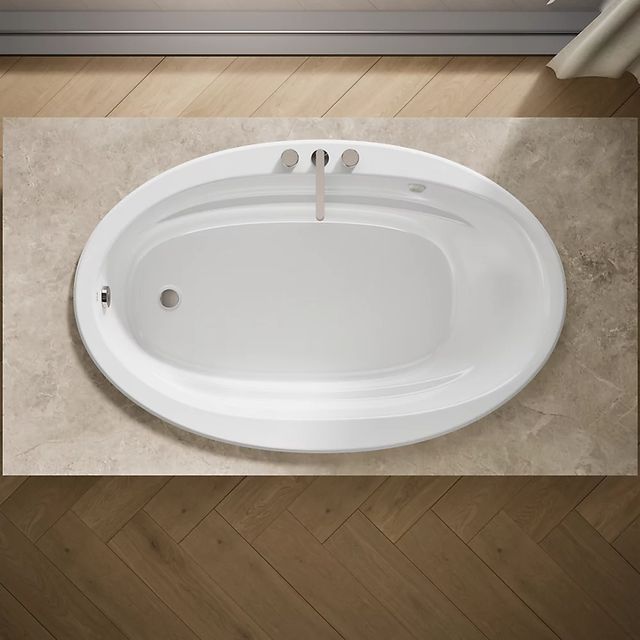 KOHLER® Sunward® White 66" x 42" Drop-In Heated Bubble Massage™ Air Bath-2