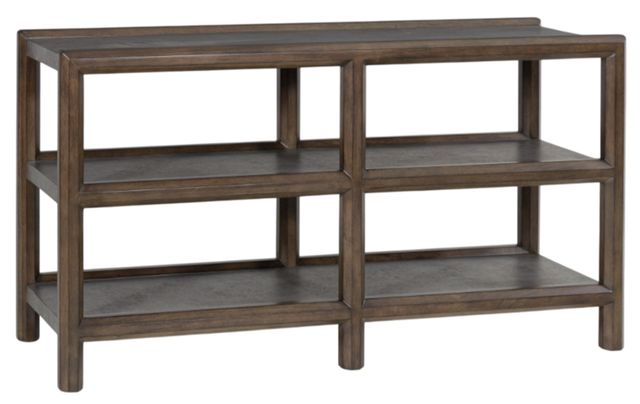 Signature Design by Ashley® Kallenny Gray Sofa Table with Brown Frame-0