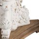 A & B Home Antique Natural End Table with White Base-2